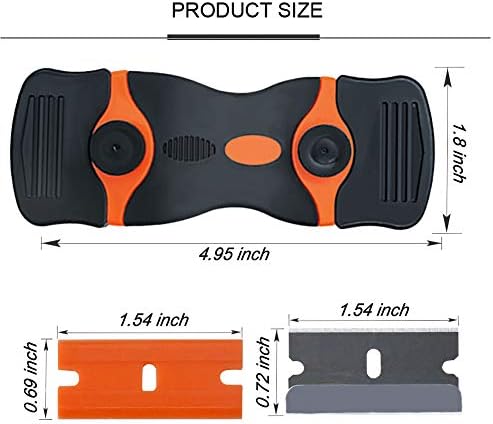 3 Pack Double Edge Razor Blade Scraper Set with 20 Replacement Blades