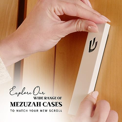 SURI Kosher Mezuzah Scroll 4 Inches Handwritten by Rabbi