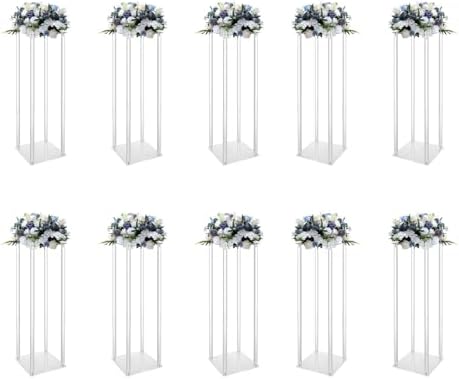 10 Pcs Wedding Flower Stand with Acrylic Column