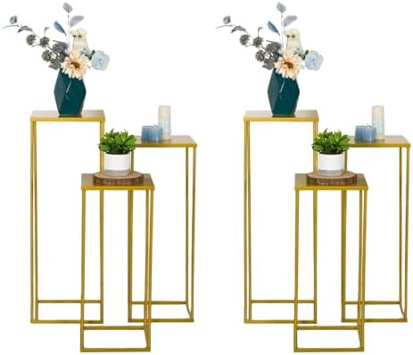 Vincidern 6 Piece Gold Wedding Flower Stand Set