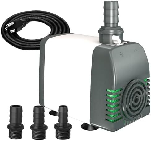 550GPH Submersible Water Pump with Adjustable Flow and Overheating Protection