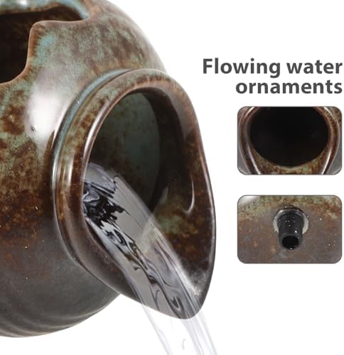 Elegant Outdoor Ceramic Jar Water Fountain for Garden and Patio