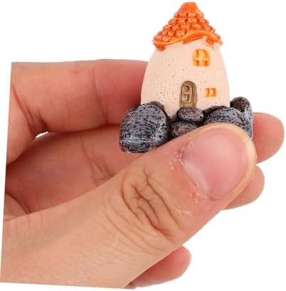 3pcs Miniature Resin House Decor for Terrarium and Garden