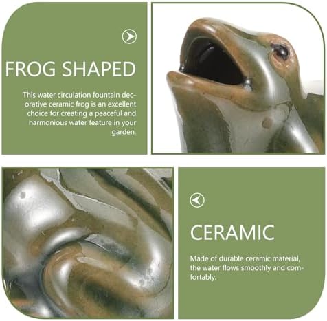 Ceramic Frog Pond Decor with Zen Garden