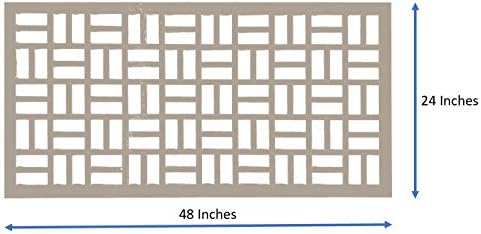 VIMA Parity Decorative Wall Panel - 48x24x38 Inch White PVC Board