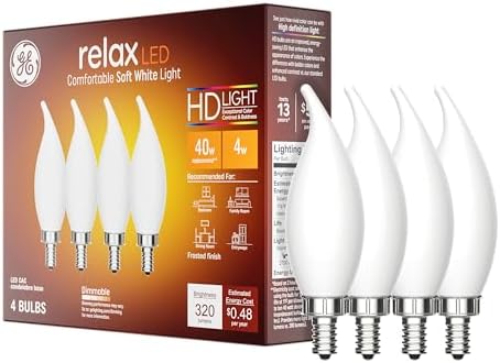 GE Relax LED Light Bulbs 40W Soft White 4 Pack