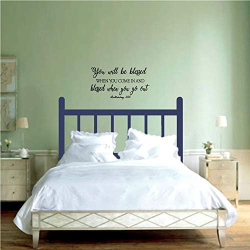 Blessed Entryway Wall Decal with Christian Handwriting