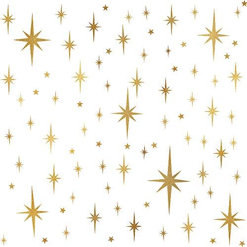 Easma Star Wall Stickers for Girls Room Decor 116pcs