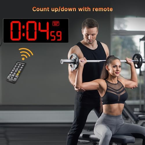 Soobest Digital Wall Clock with Seconds Red LED Display 102 Inch