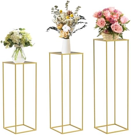 Chamvis Gold Metal Plant Stand 3 Pcs