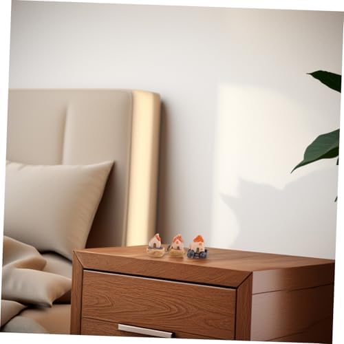 3pcs Miniature Resin House Decor for Terrarium and Garden