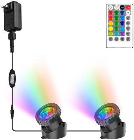RGB Pond Lights with Timer and Remote Control