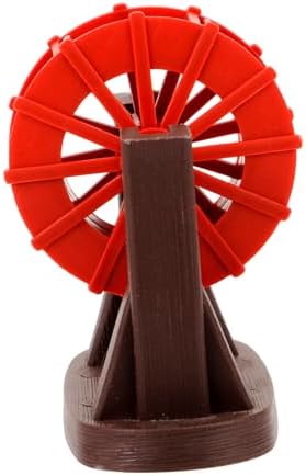MAGICLULU Red Plastic Water Wheel Garden Fountain Decor
