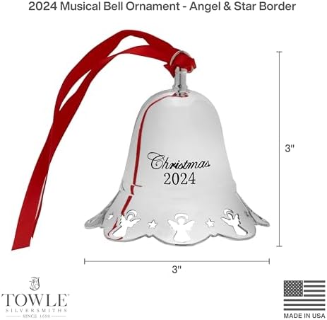 Towle 2024 Silver Plated Musical Bell Ornament 44th Edition