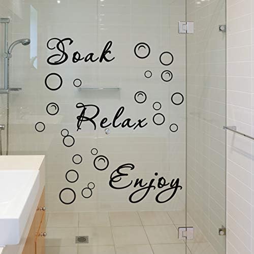 Zonon 2 Piece Bathroom Wall Decals Sticker Set