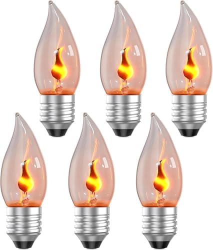Hompavo Flame Light Bulbs 6 Pack E26 Decorative