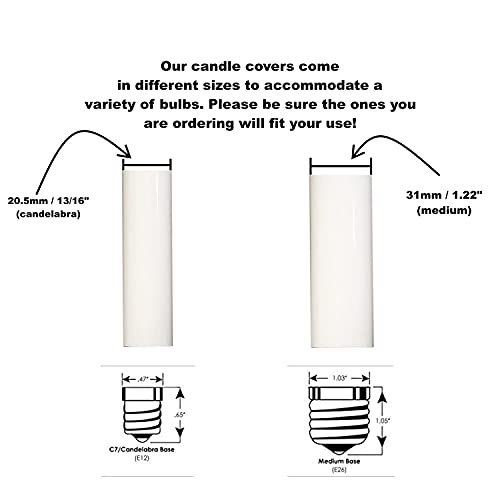 Creative Hobbies 4 Inch White Plastic Candle Covers Set of 12