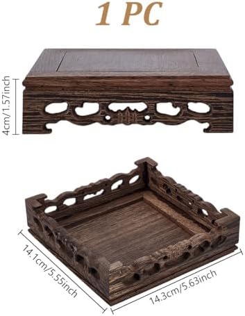 Wooden Display Stand Base 55x55 Inch Square Vase Riser