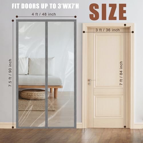 Dust Barrier Door Kit Magnetic Self Closing Gray 4x75