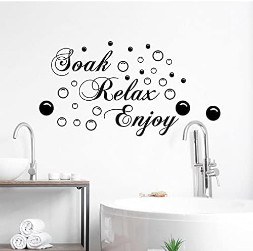 Bathroom Wall Stickers with Bubble Decals and Inspirational Quotes