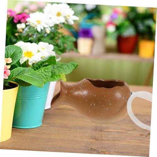 PRETYZOOM Mini Spitter Ceramic Fountain Jar for Fish Tank and Garden
