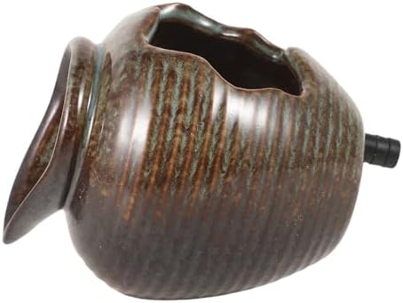 Ceramic Outdoor Fountain with Built-In Filtration System