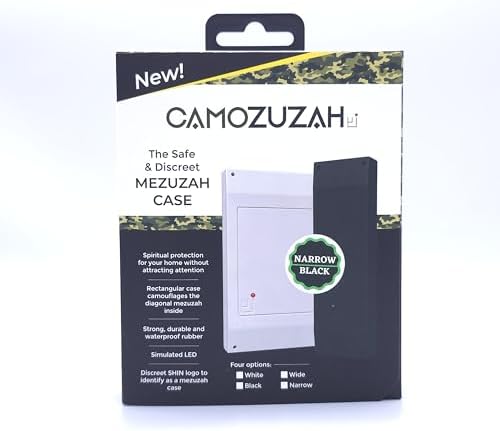 Camozuzah Mezuzah Case Discreet Lock Box Design Waterproof Protection Modern LED Accent