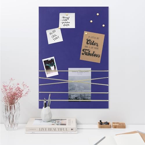 Navaris Velvet Memo Board 12x17 Dark Blue
