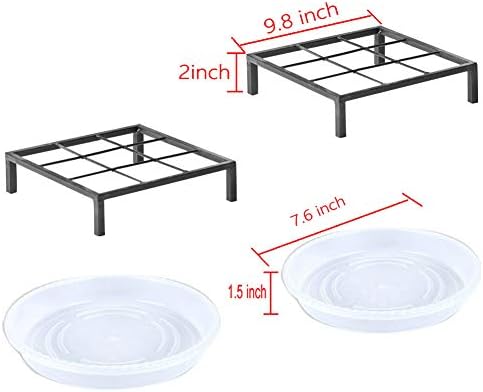 TenFuju 98 Rustproof Iron Plant Stand 2 Pack