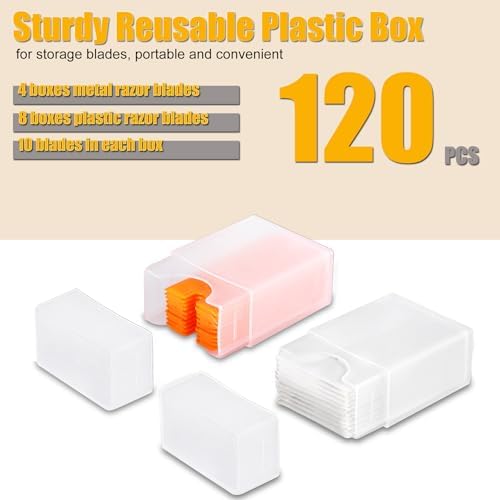 REXBETI 4 Pack Razor Scraper Set with 120Pcs Blades