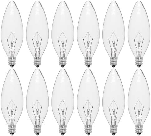 12-Pack E12 Candelabra Bulbs 40W Warm White 2500K Dimmable