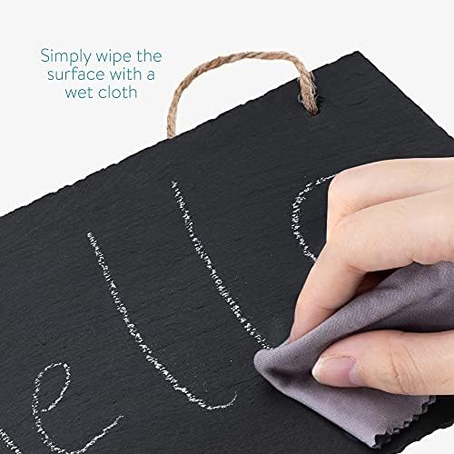 Navaris Hanging Slate Chalkboard Signs Set of 4