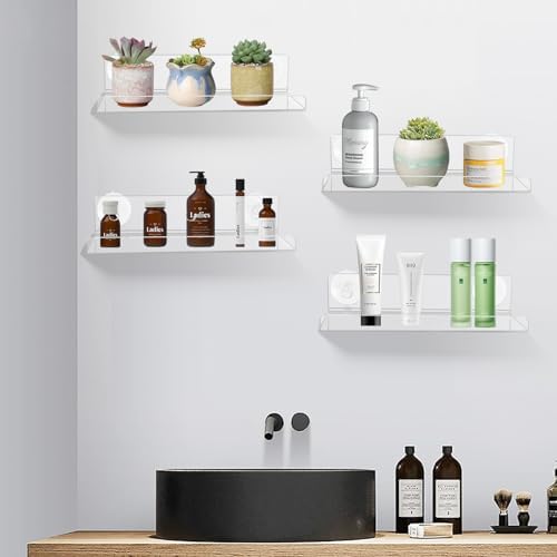 2 Pack 9 Inch Acrylic Suction Cup Window Plant Shelf