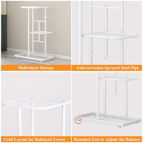 3 Tier Metal Plant Stand for Indoor Outdoor Use 1