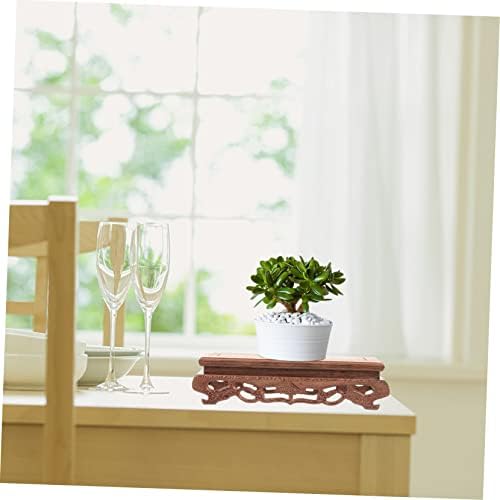 Rectangular Wooden Display Stand for Collectibles and Decor