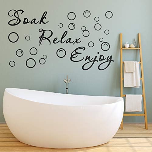 Zonon 2 Piece Bathroom Wall Decals Sticker Set