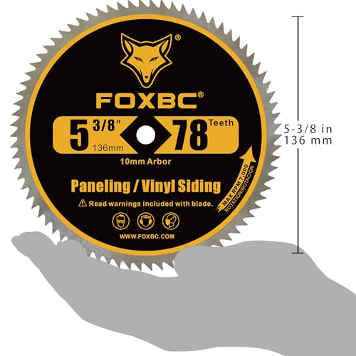 FOXBC 5 38 Inch Circular Saw Blade 78 Tooth 3 Pack
