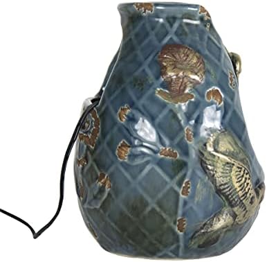 Foreside Home and Garden D9305 Blue Verdigris Hummingbird Fountain
