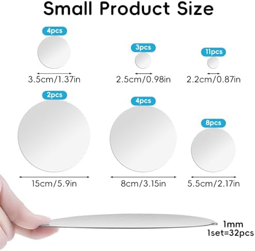 32 Pcs Acrylic Mirror Wall Stickers Set