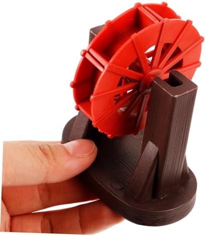 MAGICLULU Red Plastic Water Wheel Garden Fountain Decor