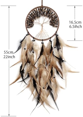 Handmade Black and Brown Dream Catcher Wall Decor