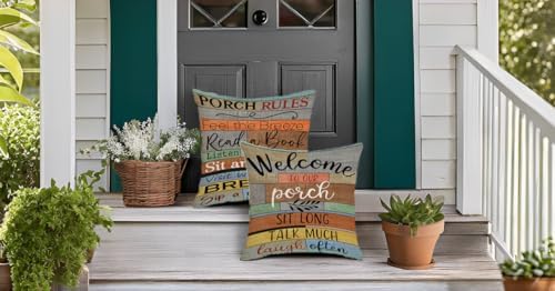 Jartinle Decorative Outdoor Pillow Covers 18x18 Inch