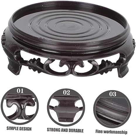 5Pcs Antique Style Round Flowerpot Base Stand for Elevated Planter Display