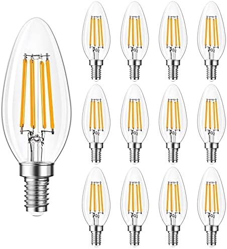 Qingmiao B11 E12 LED Candelabra Bulbs 4W Dimmable 12 Pack