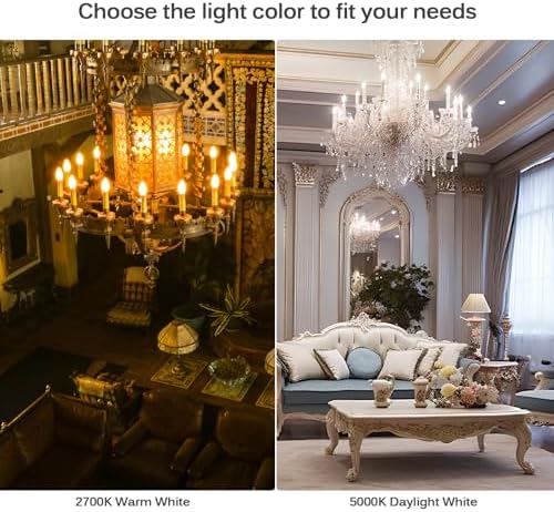 Dimmable E12 LED Bulb Candelabra 40Watt Equivalent 2700K Warm White 12 Pack