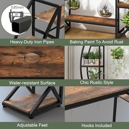 GiftGo Plant Stand with Grow Light 6 Tier Indented