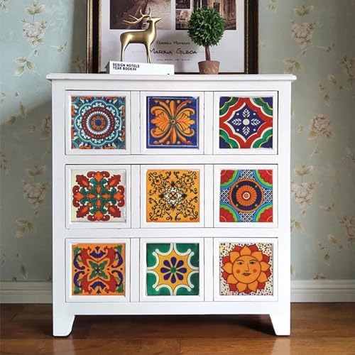 24Pcs Tile Stickers Bohemian Style Peel and Stick Wall Decor
