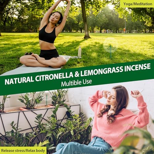 KICKOUTOR Natural Citronella Mosquito Repellent Sticks 12 PCS