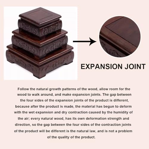 GOLDYWENDY Wooden Square Vase Display Stand