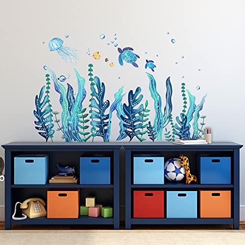Tenare 5 Sheet Ocean Sea Turtle Wall Decals Stickers for Bedroom